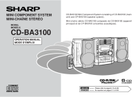 Sharp CD-BA3100-Owners-Manual